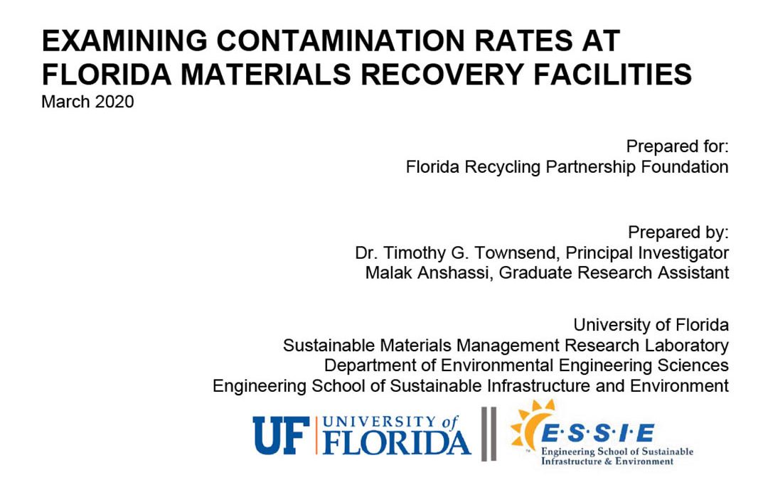 UF MRF Contamination Report